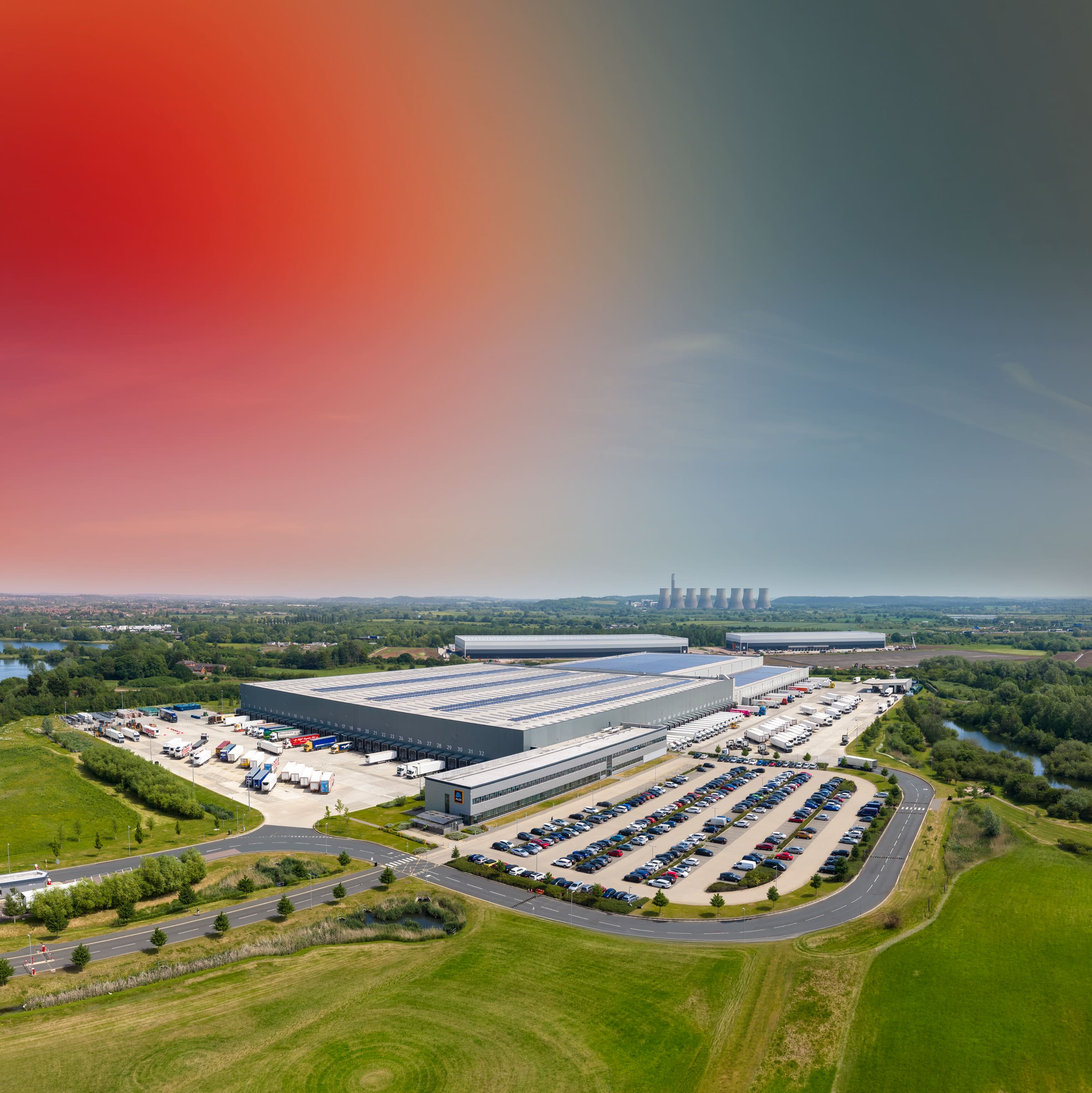 Aerial view of DIAL 650 distribution centre