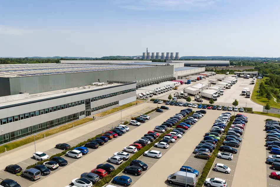 Distribution centre exterior and car park